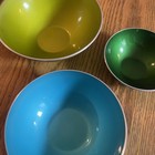 Set Of 3 Emalox Norway Mcm Vintage Anodized Aluminum Nesting Bowls Size 4    5    6   