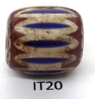 Nice Old Antique Venetian Chevron Trade Bead  African From Estate It20  Bg53