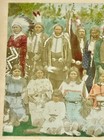 Antique Large Colorized 13    X 8    Native American Indian Group Photo  - 93131
