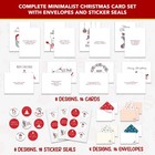 16 Pack 5x7in Minimalist Pack Of Assorted Christmas Cards Envelopes And Stickers