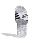 Adidas Unisex Adissage Slides Sandal  White black white  7 Women 6 Men
