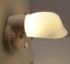 Antique Porcelain Sconce Pair Vtg Light Fixture Ceramic Art Deco Wired Usa  f70
