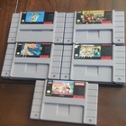 Nintendo Snes Sns-001 Console Bundle W  2 Controllers   5 Games Tested