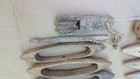 Large Lot Antique Primitive Wooden Weaving Loom Shuttles Textile Tools Bobbins