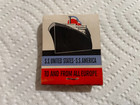 Vintage Matchbook United States Lines Full Unstruck