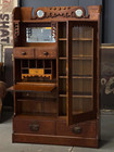 Antique Oak Chifforobe  Secretary Curio Cabinet
