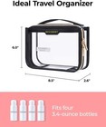 Tsa Approved Toiletry Bag  Clear Travel Toiletry Bag  Makeup Cosmetic Pouch Bag