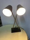 Vintage Style Table Lamp  Black   Gold Dual Light Adjustable Shades