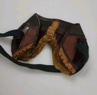 Antique Vintage Ww2 Airborne Aviator Goggles Rare Leather Fur Military Army Usa