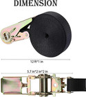 Small Ratchet Strap heavy Duty Endless Ratchet Tie Down Straps no Hook Nylon Bla