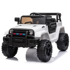 White 12v Kids Car Power Wheels Ride-on Truck With Parental Remote Control   Led