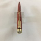 Parker 75 Red Quatriz Laque Gold Trim Ball Point Exc france