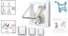 Cat Door Flap Weatherproof Abs 7 5x7 8in 4-way Locking Medium Pet Door