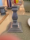 Pair Of Vintage Wilton Rwp Armetale Square Graduated Base 5     Candlesticks Usa
