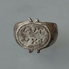 Ancient Roman Silver Ring Cvtvxi Circa 1st -3rd   Ad