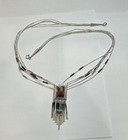 Native American925 Sterling Silver Multi Strand Colorful Inlay Pendant Necklace