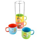 Peanuts Snoopy Gentle Reminders 15oz Stackable Mugs W metal Rack Stoneware