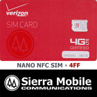 Verizon Nano Nfc Sim 4ff     Cdma 4g 5g Lte     Nfc For Android     Usps Tracking 