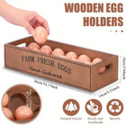 4 2pcs rustic Wooden Egg Crates egg Storage Box  Stackable Country Storage Boxes