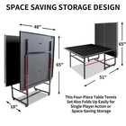 Portable 8ft Foldable Table Set With Net  Paddles   Balls - Sturdy Aluminum