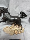 Vtg 1992 Fury By Pamela Du Boulay Porcelain Horse Figurine Black Stallion