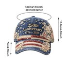 250th Anniversary Usa Baseball Cap Patriotic Floral Embroidered Hat