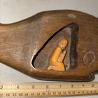 Jonah And The Whale Vintage Folk Art Primitive Religious Carving Signed By Hman