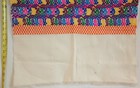 Vintage Guatemalan Foot   Hand Loomed Textile  Cotton Huipil Cloth  Decor  