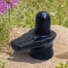 Shivling Black Stone Shiva Lingam Idol 2 5 inch   Home Decor Handmade Hindu G   