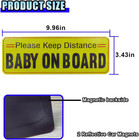 2pcs Baby On Board Please Be Patient Car Magnet  Reflective Safety Warning Sign 
