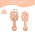 Cloud-shaped Soft Bristle Small Dog Brush - Hollow Back Design For Easy Pink