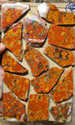 Morgan Hill Poppy Jasper  Cabochon Trimmed Preforms Slabs Slices  14 Pcs Flat 86