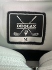 Deolax Mens Medium Navy Blue Solid Performance Golf 1 4 Zip Sweater Euc