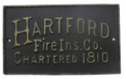 Fire Mark  Hartford Fire Insurance Company Cast Iron Plaque Marker sign