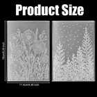 2pcs Embossing Folders  4 5x6 3 Inch Textured Daisy Flower 3d Tree M  Clear