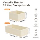 Dimj Drawer Organizers Clothes  Dresser Organizer Bins For Baby 4 Pack  Beige