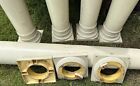Five Round  Wood Porch Columns Bases Are Heavy Molded Plastic 