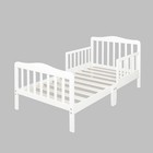 Toddler Bed Frame Wood Safety Rail For Kids Baby Crib Child Boys Girls White