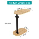 Bath Tub Tray Table  Liftable Freestanding Bamboo Shelf Organizer Caddy For Tub