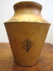 Antique Native American Indian Design Style Folk Art Pottery Painted Vase
