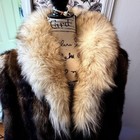 Vintage Dark Ranch Mink Fur Coat Fox Collar Let Out Full Pelt Brown Canada