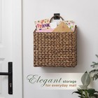 Set Of 2 Black Wicker Hanging Baskets