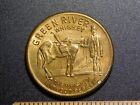 Vintage Medal Token Green River Whiskey Good Luck Horseshoe