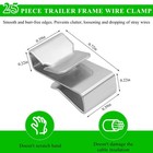 Yourkar 25 Pcs Trailer Frame Wire Clips  0 72  18mm Steel 25