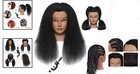 High-density 14-inch Human Hair Doll Head With Clamp - Perfect For Practice