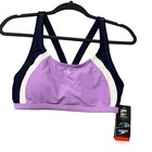 Speedo Quantum Fusion Size Small Swim Bikini Top Purple Black Upf 50  Padded New