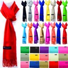 Women Men Winter Plain Solid 100  Cashmere Wool Wrap Scarf Scotland Made Scarves