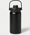 16oz Stainless Steel Water Bottle Black - Reusable Sports Drink Bottle