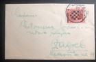 1941 Zagreb Croatia German Occupation Cover Domestic Used Provisional Stamp