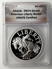2022 P American Liberty Silver Medal Anacs Pr70 Dcam